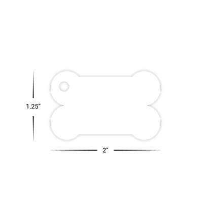 Custom Plastic 2" x 1.25" Bone Key Tags