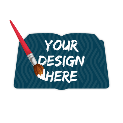 Custom Plastic 3.375" x 2" Open Book Cards