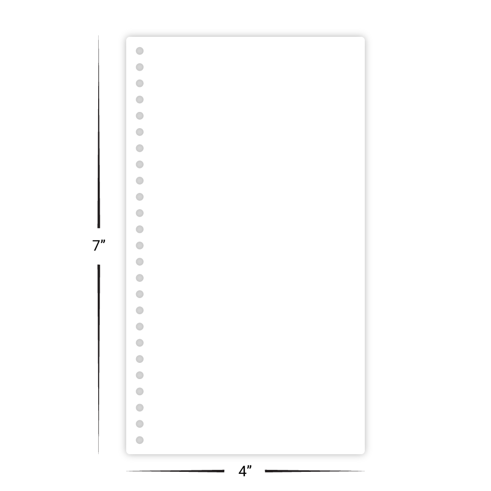 Custom Plastic 4" x 7" Spiral Bound-Ready Booklet Page