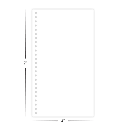 Custom Plastic 4" x 7" Spiral Bound-Ready Booklet Page