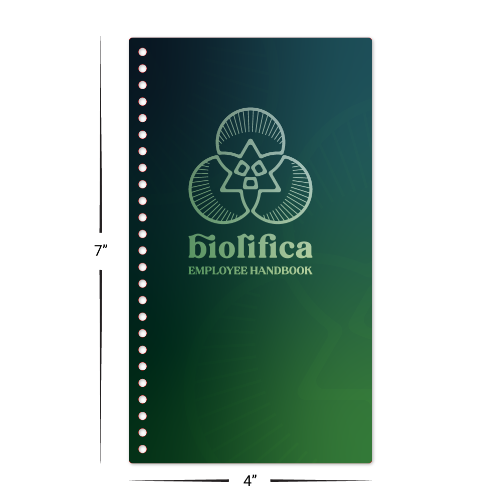 Custom Plastic 4" x 7" Spiral Bound-Ready Booklet Page