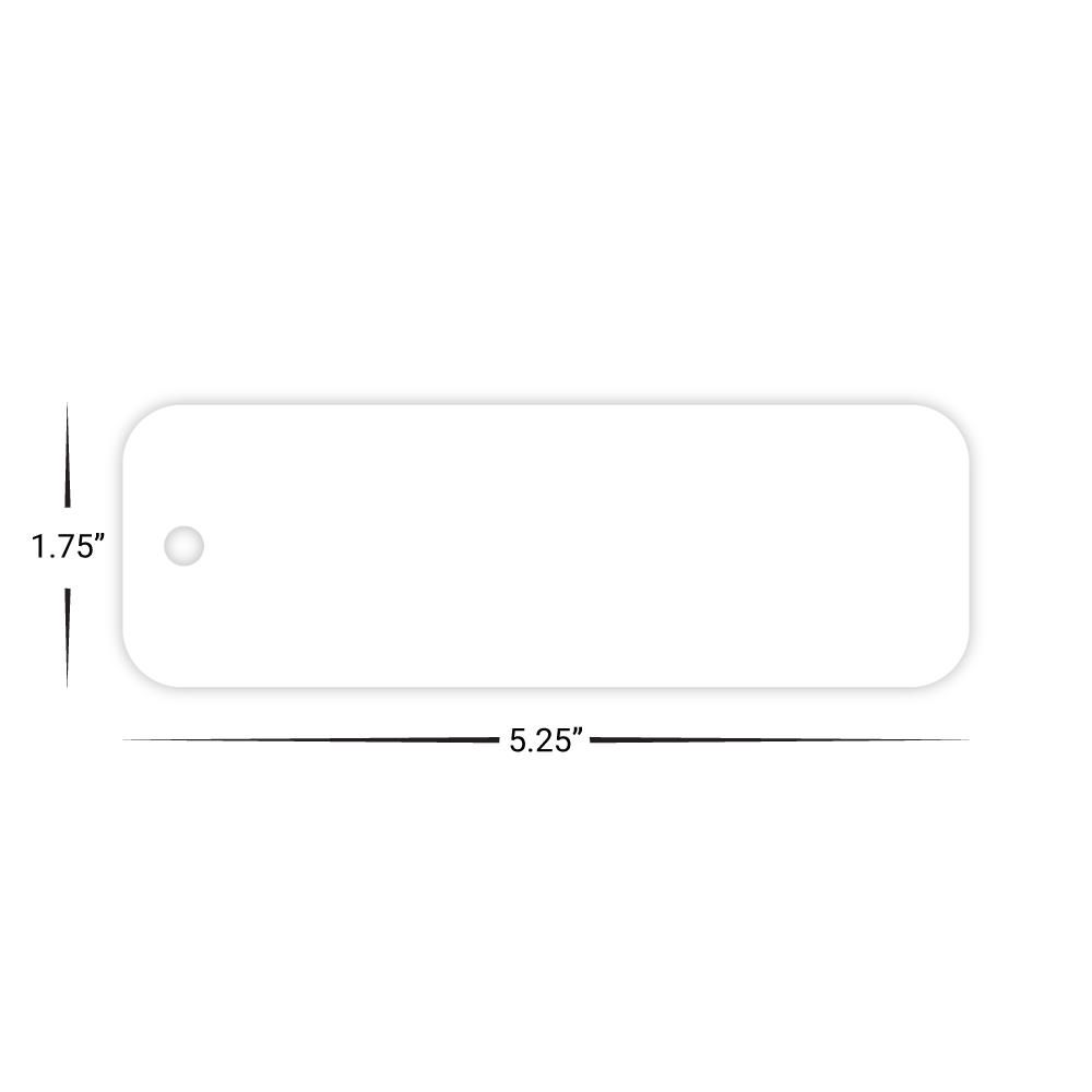 Custom Plastic 5.25" x 1.75" Long Tags