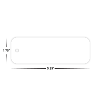 Custom Plastic 5.25" x 1.75" Long Tags