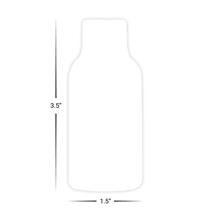 Custom Plastic 3.5" x 1.5" Bottle Shape Cards