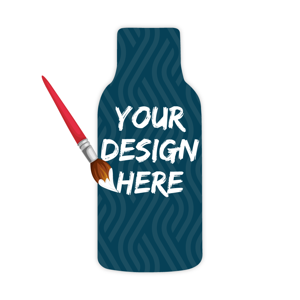 Custom Plastic 3.5" x 1.5" Bottle Shape Cards