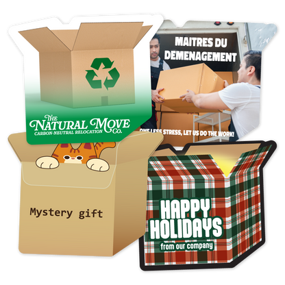 Custom Plastic 3.25" x 4" Box Shape Cards
