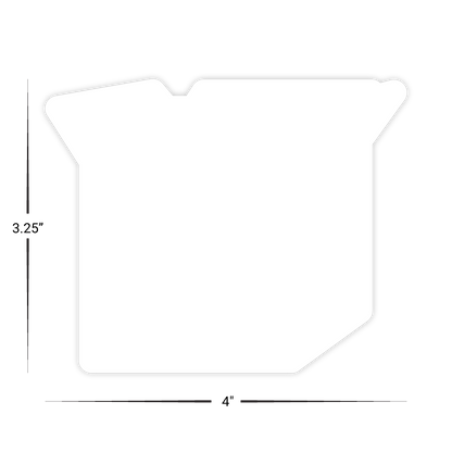 Custom Plastic 3.25" x 4" Box Shape Cards