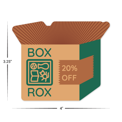 Custom Plastic 3.25" x 4" Box Shape Cards