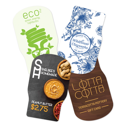 Custom Plastic 3.5" x 2.125" Fermenter Shape Cards