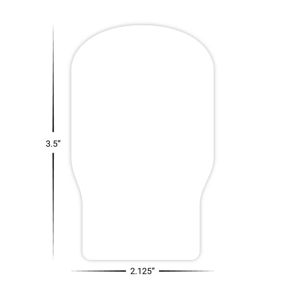 Custom Plastic 3.5" x 2.125" Fermenter Shape Cards
