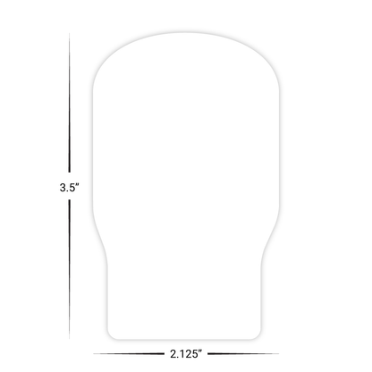 Custom Plastic 3.5" x 2.125" Fermenter Shape Cards