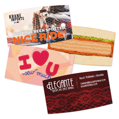 Custom Plastic 3.5" x 2" Curved Cards