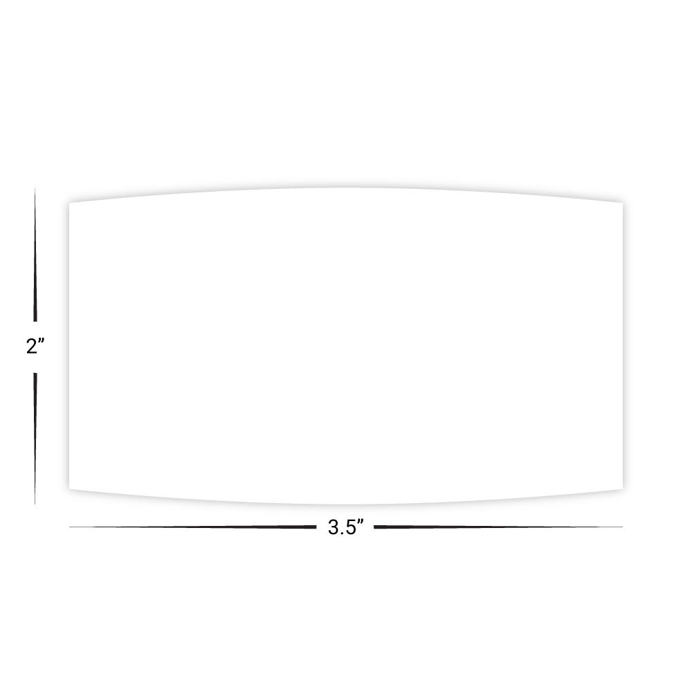 Custom Plastic 3.5" x 2" Curved Cards
