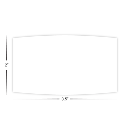 Custom Plastic 3.5" x 2" Curved Cards