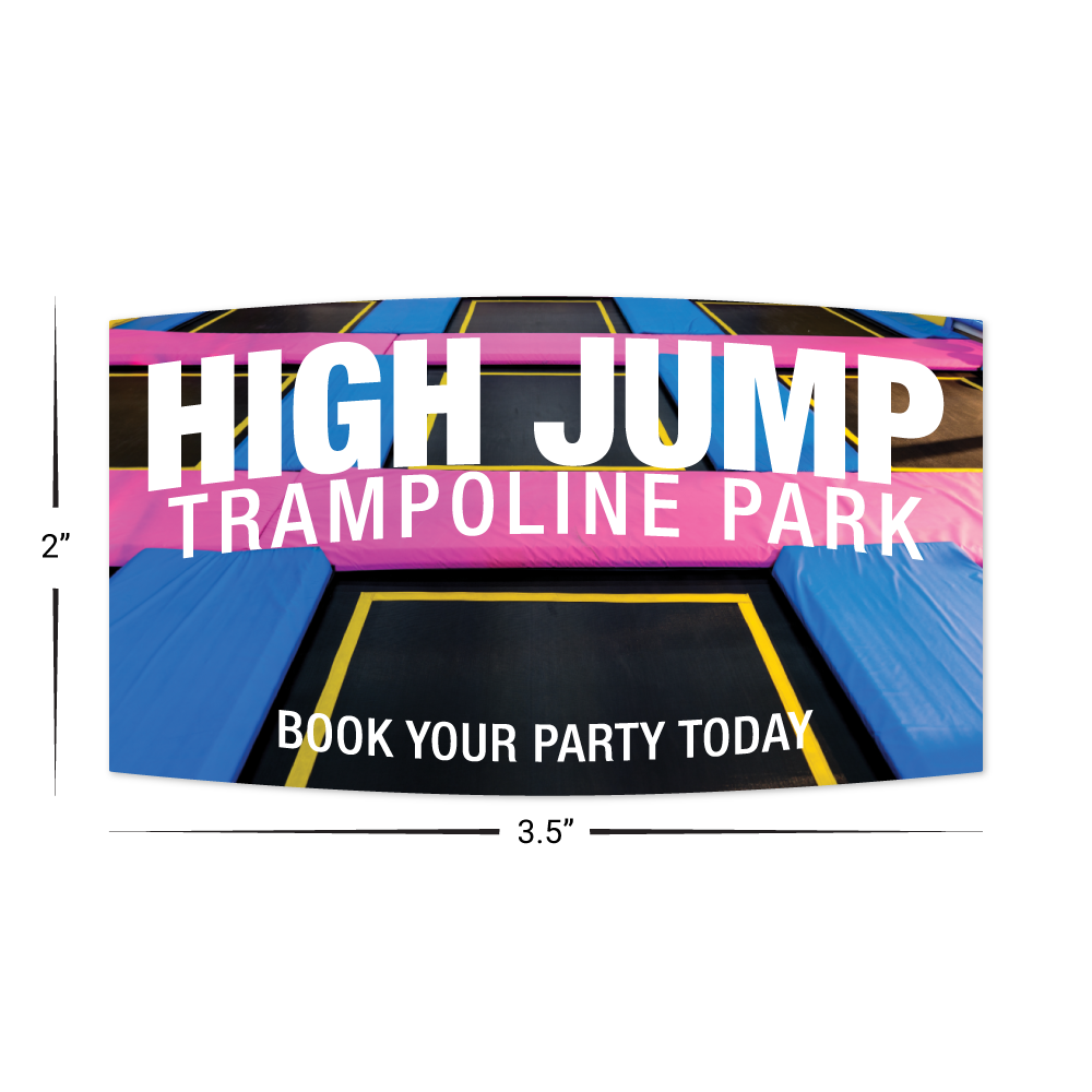 Custom Plastic 3.5" x 2" Curved Cards
