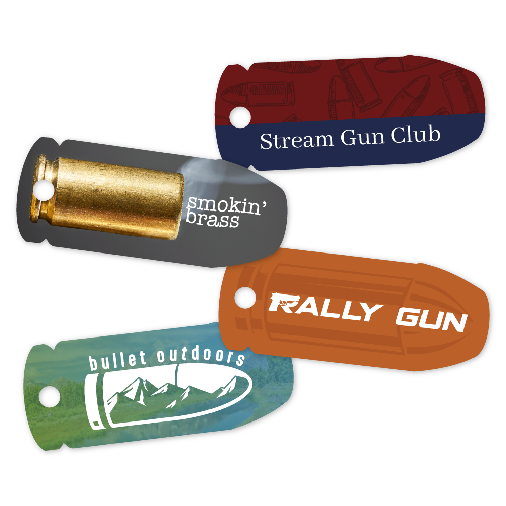 Custom Plastic 2.5" x 1" Bullet Key Tags