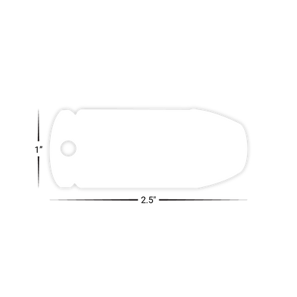 Custom Plastic 2.5" x 1" Bullet Key Tags
