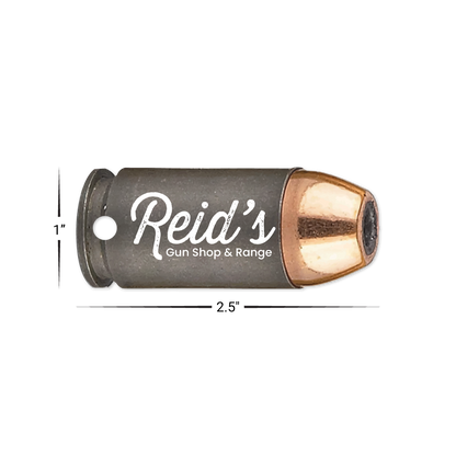 Custom Plastic 2.5" x 1" Bullet Key Tags