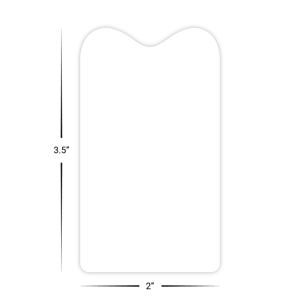 Custom Plastic 3.5" x 2" Bumped Cards