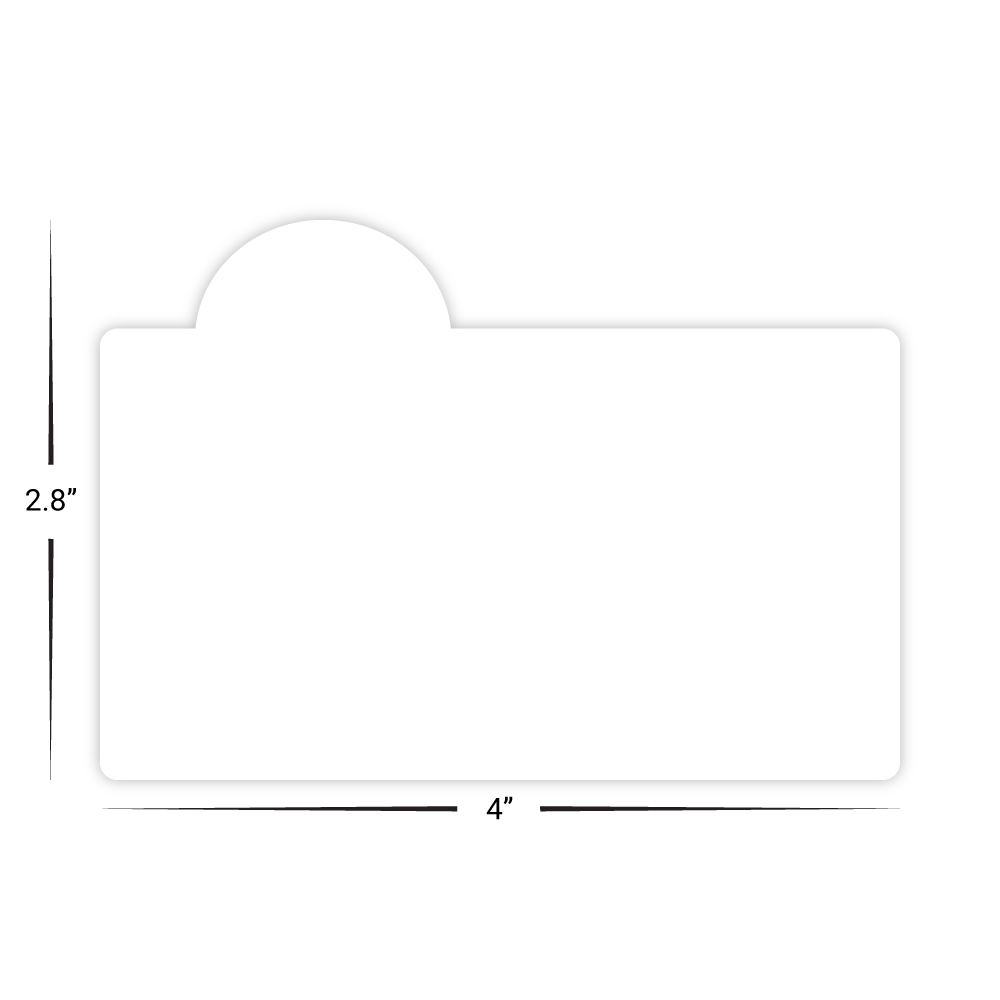 Custom Plastic 4" x 2.8" Bump Cards