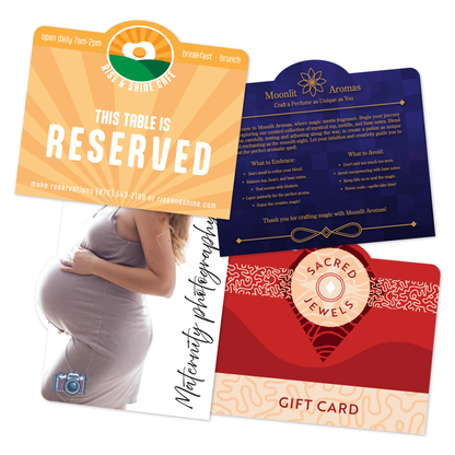 Custom Plastic 3.75" x 3.25" Bump Cards