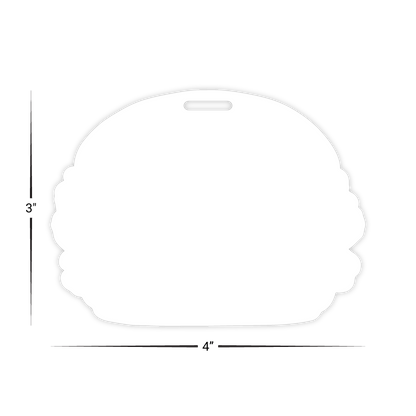 Custom Plastic 3" x 4" Burger Shape Badge/Tags
