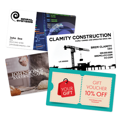 Custom Plastic 3.5" x 2" Slightly Rounded Corners Cards