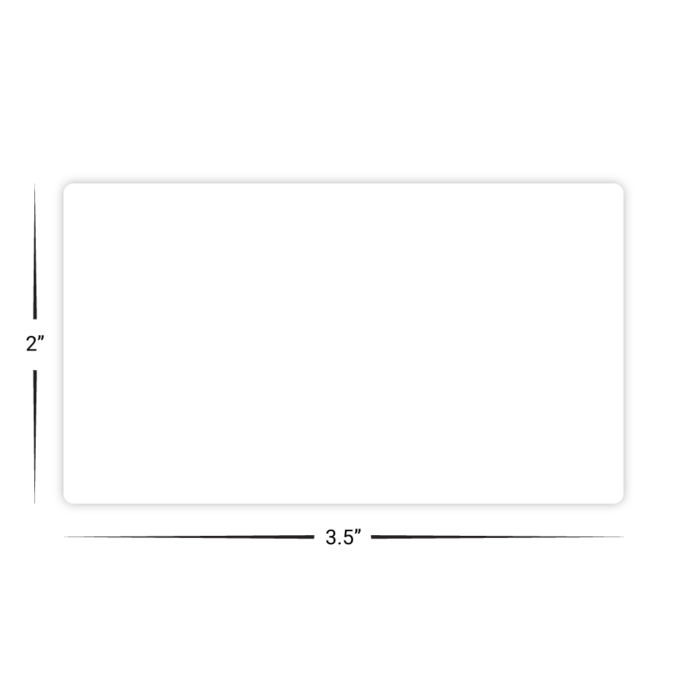 Custom Plastic 3.5" x 2" Slightly Rounded Corners Cards