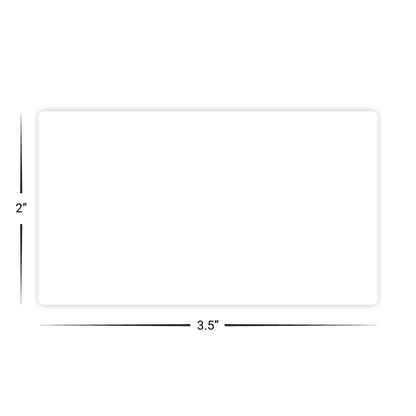Custom Plastic 3.5" x 2" Slightly Rounded Corners Cards