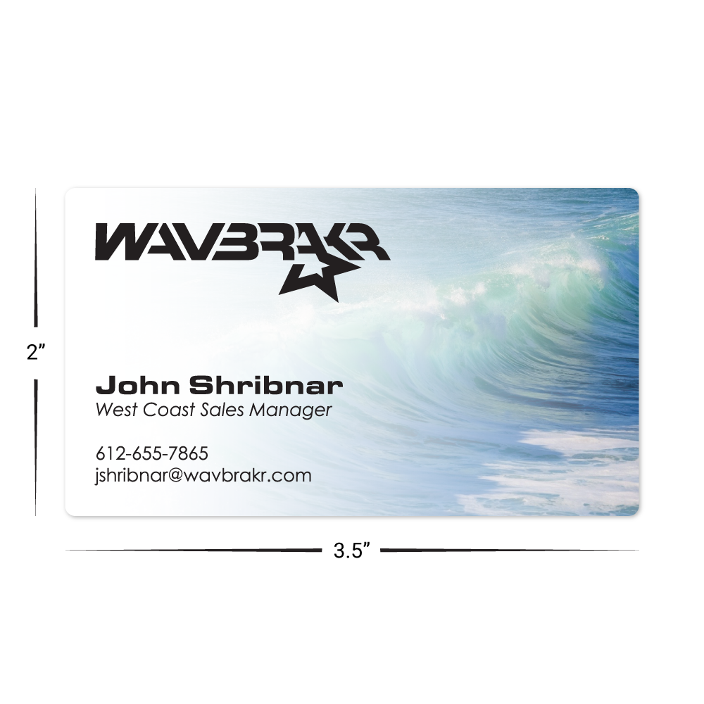 Custom Plastic 3.5" x 2" Slightly Rounded Corners Cards