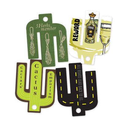 Custom Plastic 2" x 1.5" Cactus Shape Tags