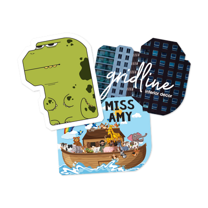 Custom Plastic 2.7" x 2.15" Camera Shape Cards