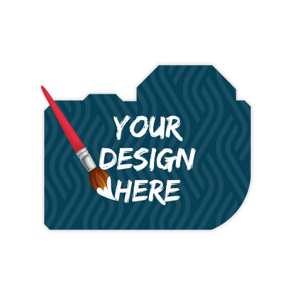 Custom Plastic 2.7" x 2.15" Camera Shape Cards