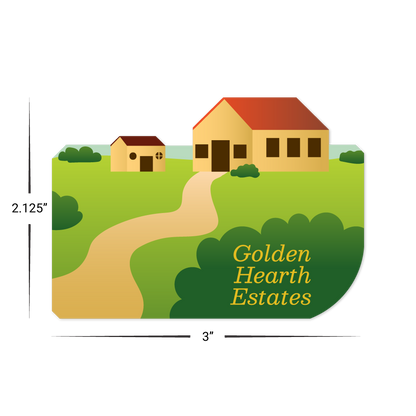 Custom Plastic 3" x 2.125" Camera Shape Cards