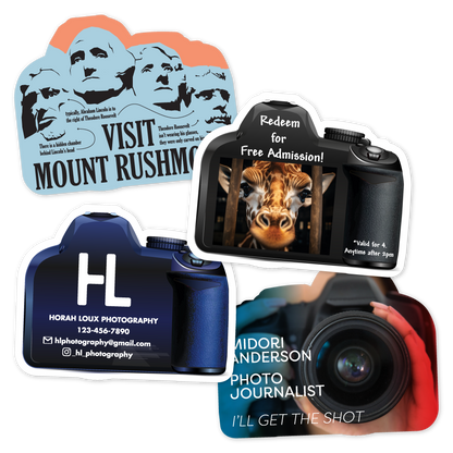 Custom Plastic 2.67" x 2.125" Camera Cards