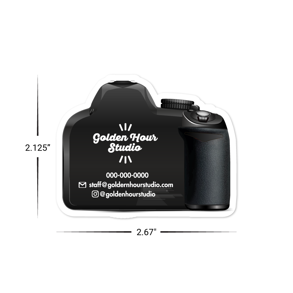 Custom Plastic 2.67" x 2.125" Camera Cards