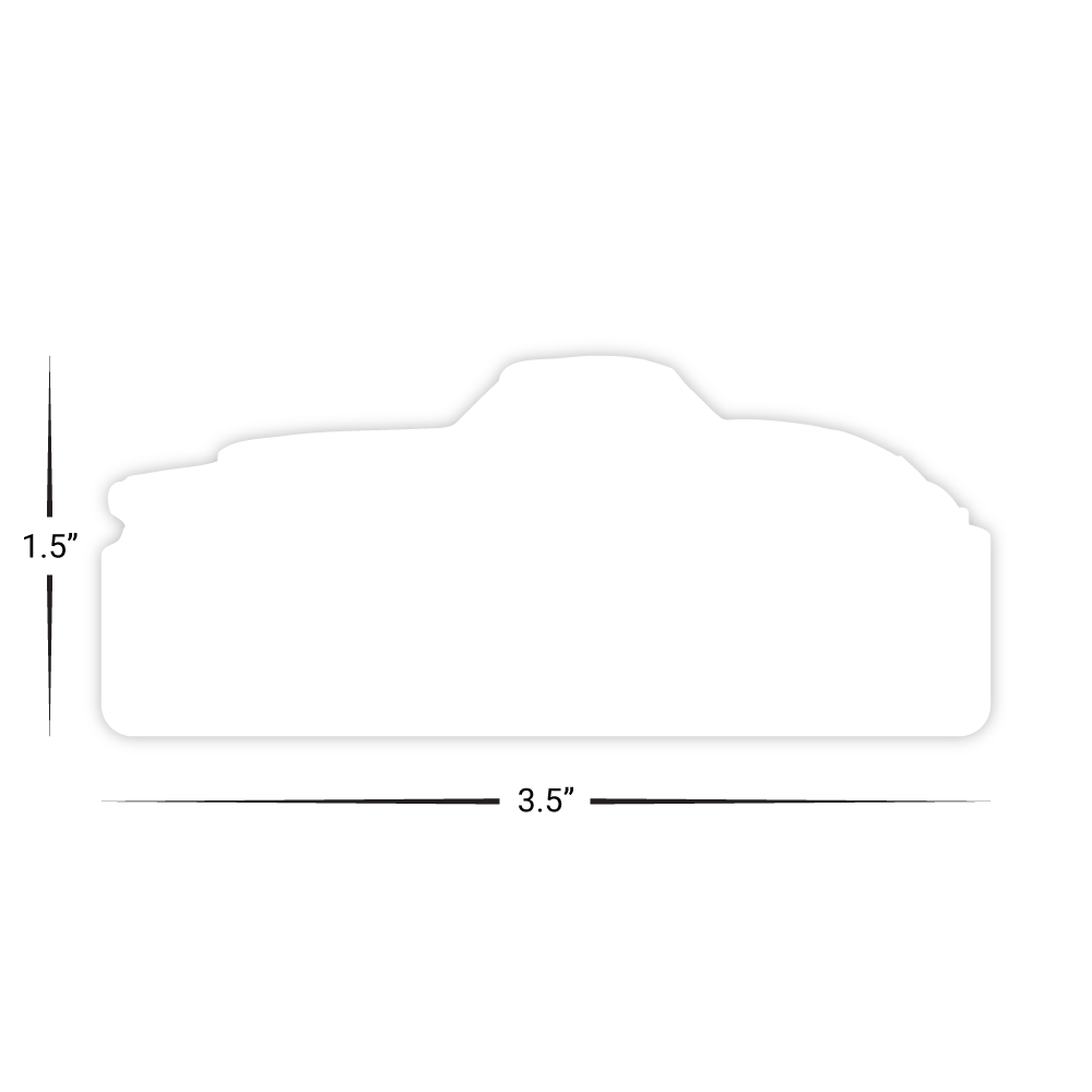 Custom Plastic 1.5" x 3.5" Car Shape Cards
