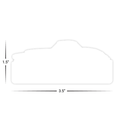Custom Plastic 1.5" x 3.5" Car Shape Cards