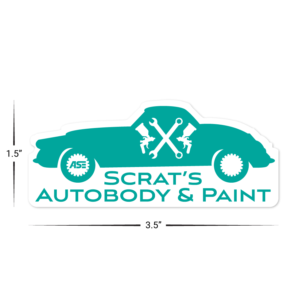 Custom Plastic 1.5" x 3.5" Car Shape Cards