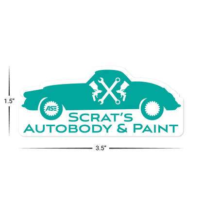 Custom Plastic 1.5" x 3.5" Car Shape Cards