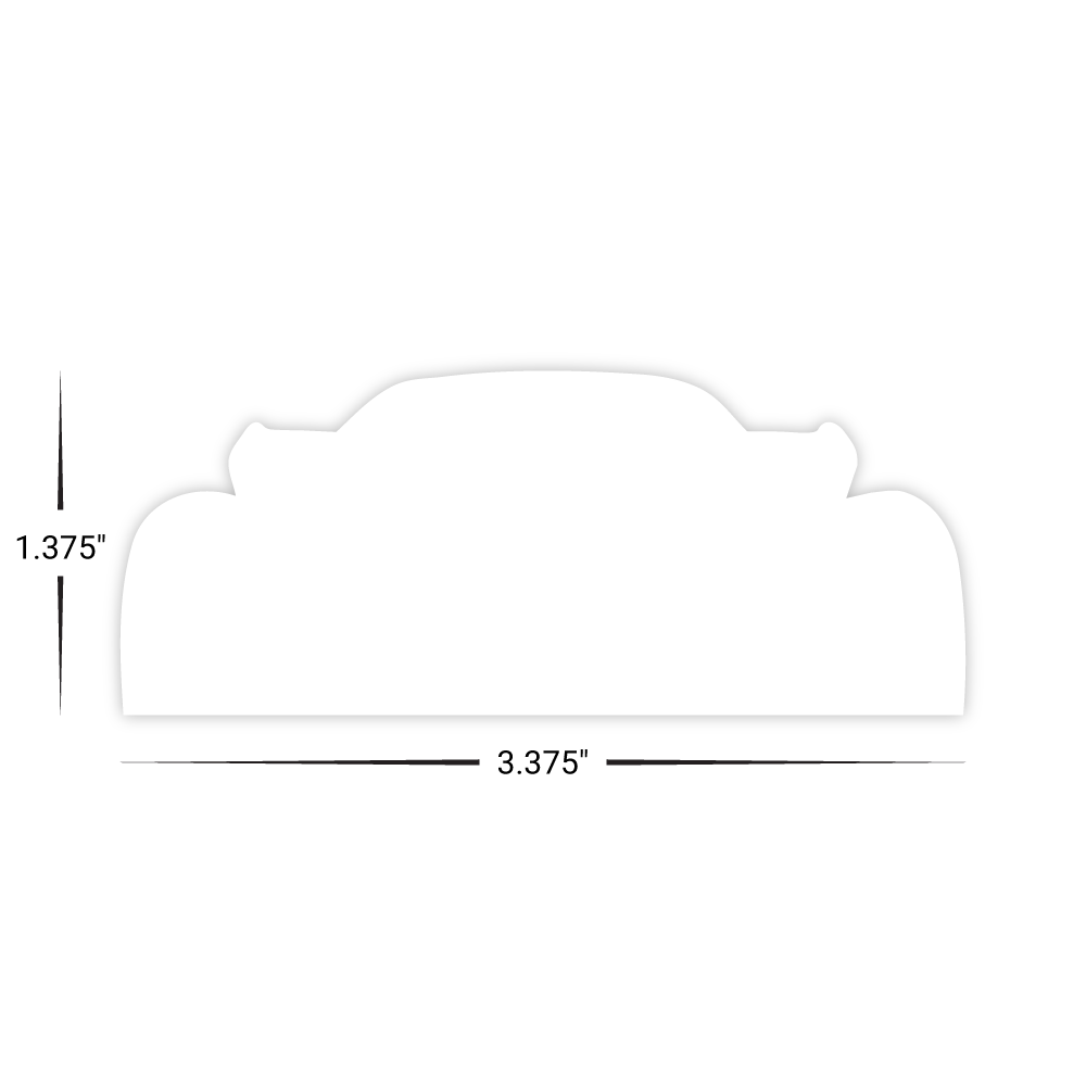 Custom Plastic 3.375" x 1.375 Car (Front) Shaped Cards