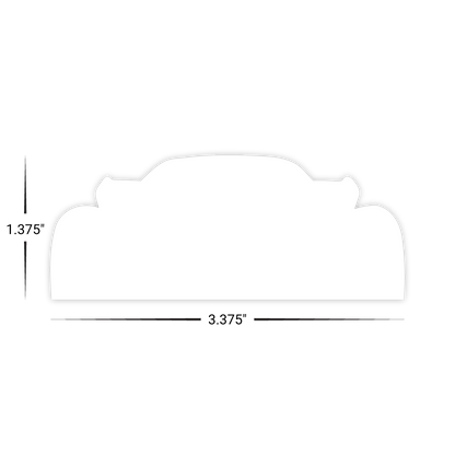 Custom Plastic 3.375" x 1.375 Car (Front) Shaped Cards