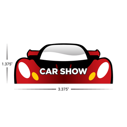 Custom Plastic 3.375" x 1.375 Car (Front) Shaped Cards