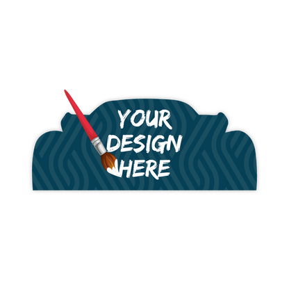 Custom Plastic 3.375" x 1.375 Car (Front) Shaped Cards