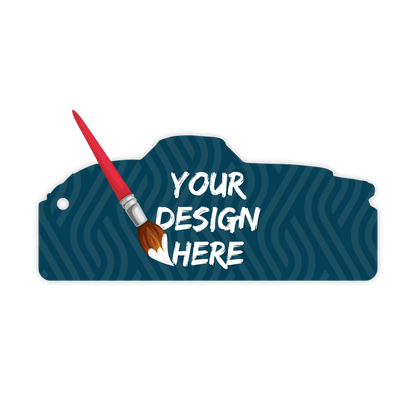 Custom Plastic 1.5" x 3.5" Car Shape Key Tags