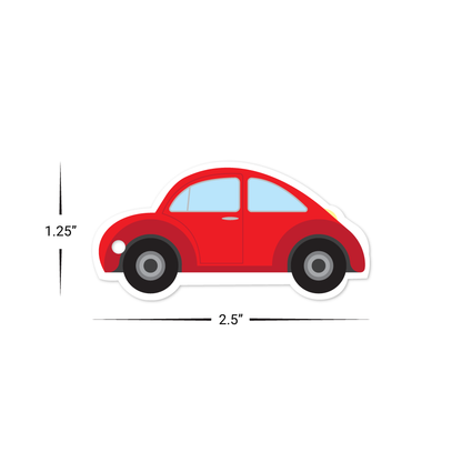 Custom Plastic 2.5" x 1.25" Car Shape Key Tags