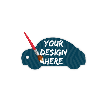 Custom Plastic 2.5" x 1.25" Car Shape Key Tags