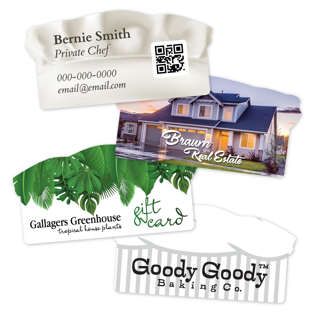 Custom Plastic 4.45" x 2.19" Car Shape Cards