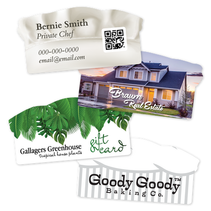 Custom Plastic 4.45" x 2.19" Car Shape Cards
