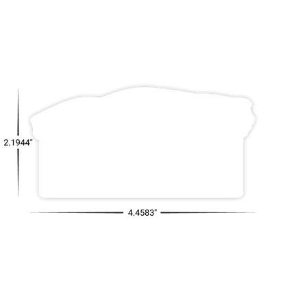 Custom Plastic 4.45" x 2.19" Car Shape Cards